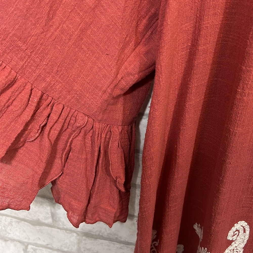Angel heart boutique embroidered ruffle sleeve top size 3X - Picture 12 of 12